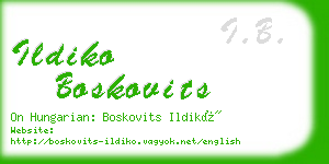 ildiko boskovits business card